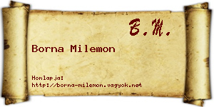Borna Milemon névjegykártya